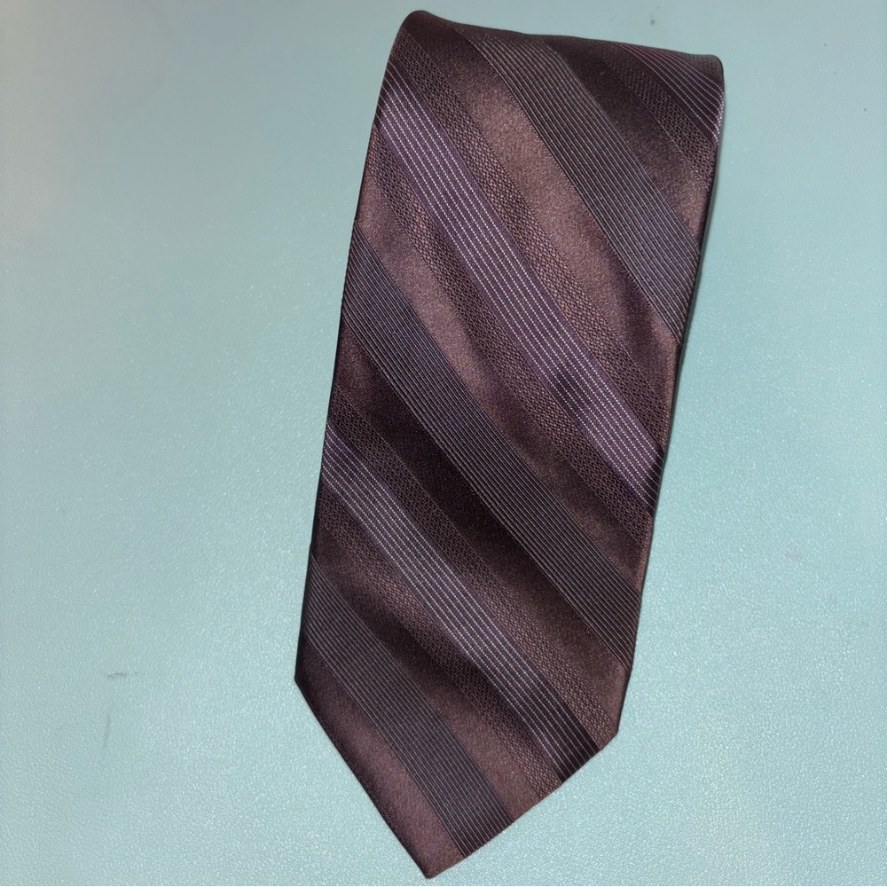 Perry Ellis Portfolio Brown Striped Men's Tie